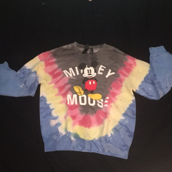 tie dye mickey sweatshirt
